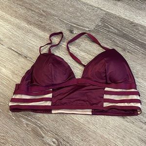 VS Maroon tan bralette Medium